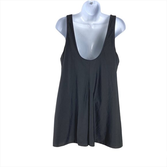 Swimsuits For All One Piece Swimsuit Dress‎ Black Solid Women's Size 18 - Picture 4 of 7